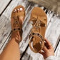👡Summer Hot Sale - ONLY ￡14.99!! 💥 Women's Round-Toe Flat Breathable Sandals – Soft, Cushioned & Perfect for Summer Days & Holidays 🌸✨