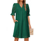 Women's V-Neck Hollow Out Short Sleeve Dress