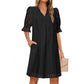 Women's V-Neck Hollow Out Short Sleeve Dress
