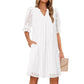 Women's V-Neck Hollow Out Short Sleeve Dress