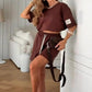 👗✨2025Summer New Product! Women's Round Neck Drawstring Casual Set