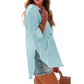 🌞Summer Sale 50% OFF🔥Women's Solid V-Neck Long Sleeve Hooded Top with Pocket