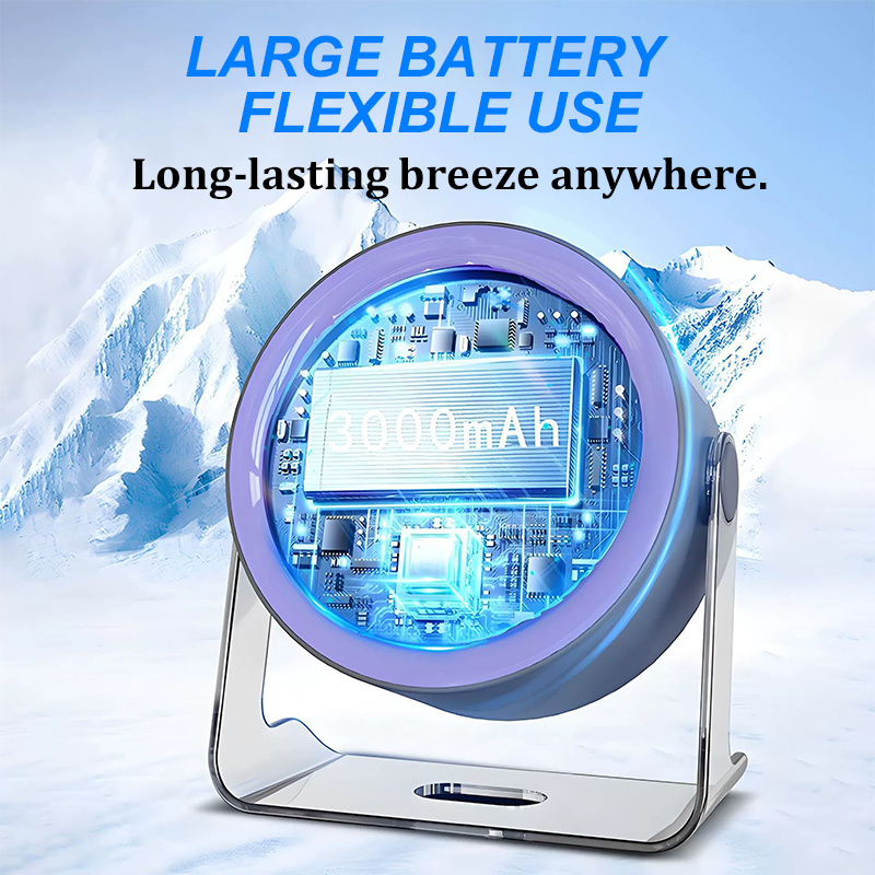 🔥Hot Sale（💥50%OFF）🔥100-Speed Mini Desk Fan with Digital Display