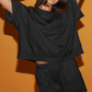Women's Casual Short Sleeve Top and Shorts Set
