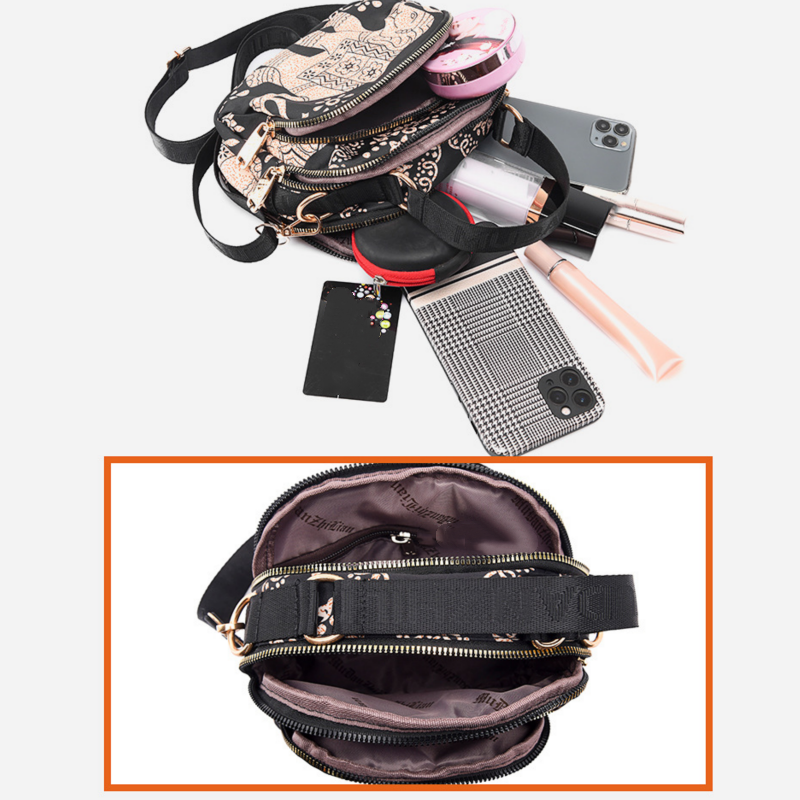 Women's Fashionable Print Crossbody Bag