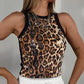 Sequin Round Neck Slim Fit Tank