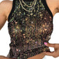 Sequin Round Neck Slim Fit Tank