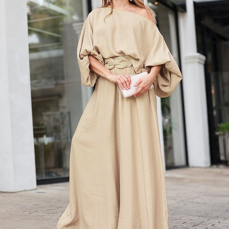 One-Shoulder Top & Wide-Leg Pants Set