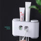 No-Drill Wall-Mounted Toothpaste Dispenser & Toothbrush and Cup Holder