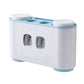 No-Drill Wall-Mounted Toothpaste Dispenser & Toothbrush and Cup Holder