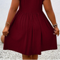 Women's V-Neck Ruffle Trim Dress