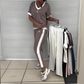 Women's Casual V-Neck Top and Pants Set