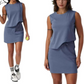 Women's Casual Sleeveless Top & Skirt Two-Piece Set