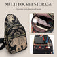 Boho Elephant Print Crossbody Bag