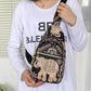 Boho Elephant Print Crossbody Bag