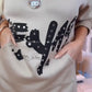 Zipper Neck Hoodie with Letter Print