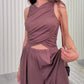 Women's Wrap Crop Top & Wide-Leg Pants Set