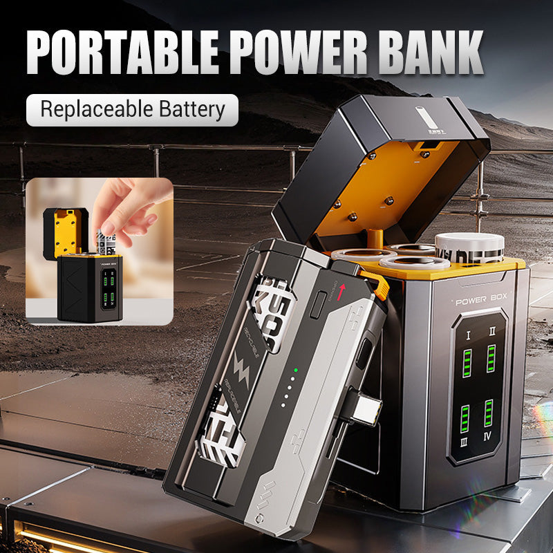 🔥NEW ARRIVAL LIMITED TIME OFFER🔥Portable Power Bank with Replaceable Battery