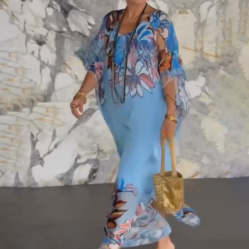 Women's Printed Split Maxi Dress