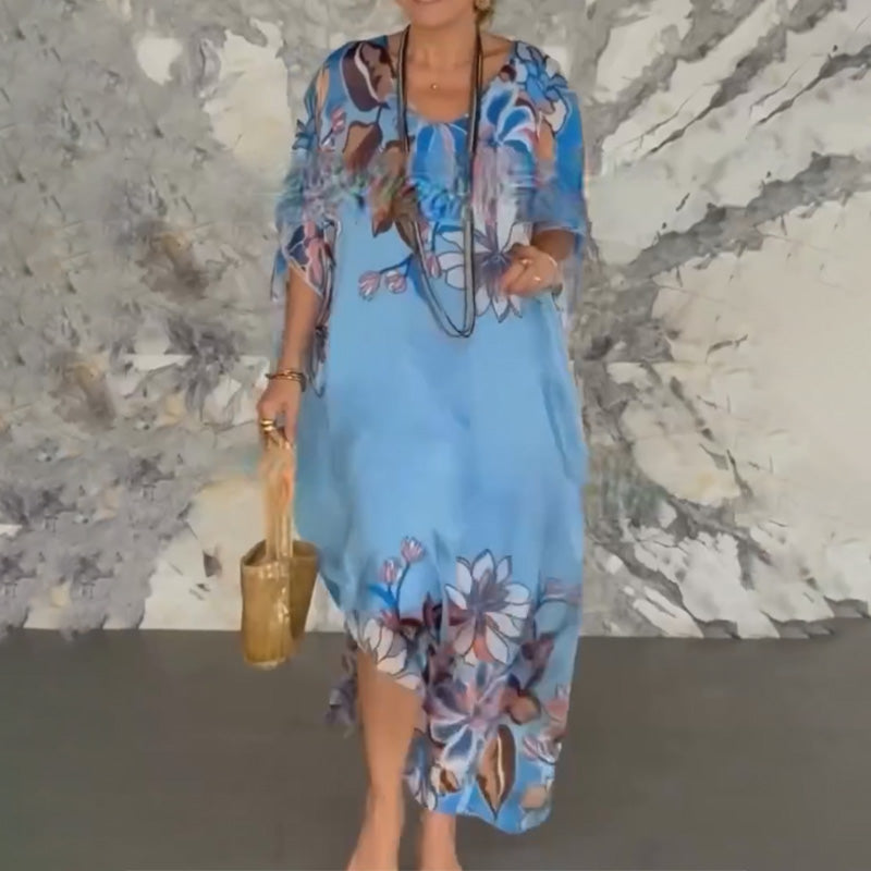 Women's Printed Split Maxi Dress