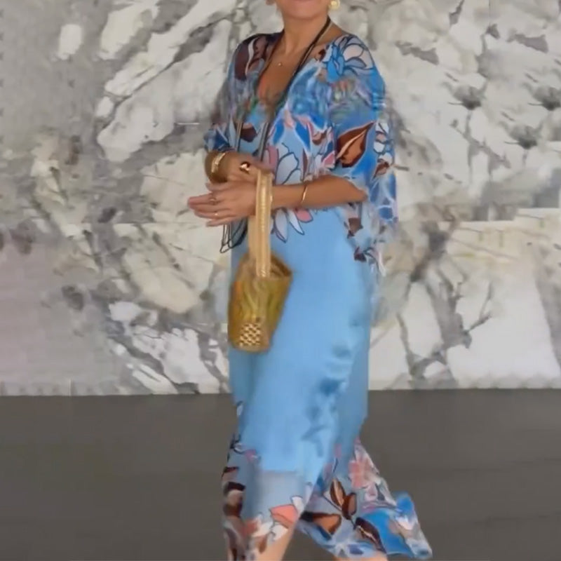 Women's Printed Split Maxi Dress