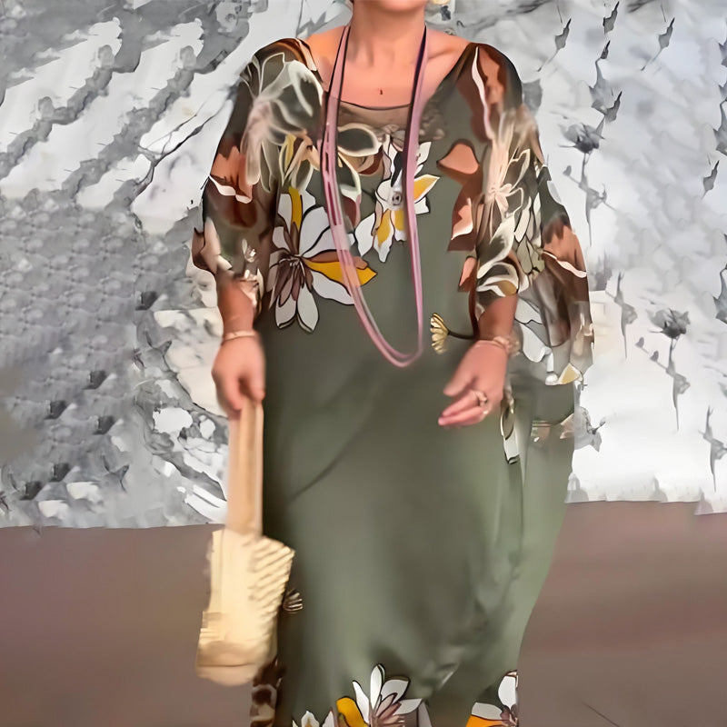 Women's Printed Split Maxi Dress