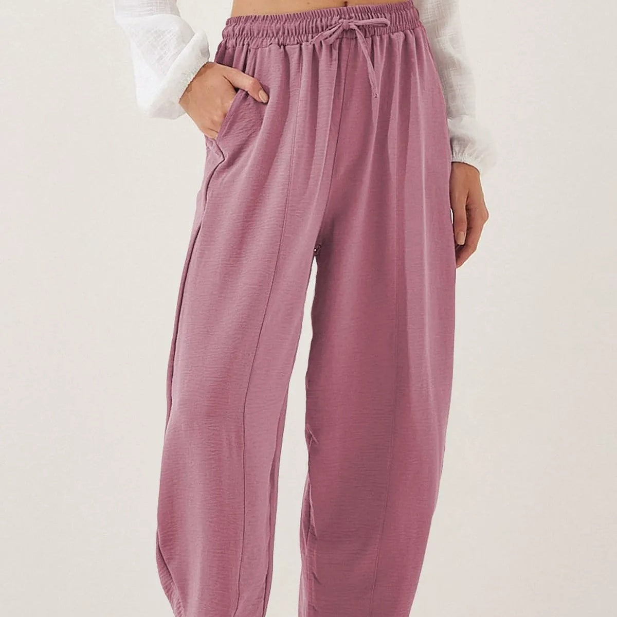 Women's Casual Wide-Leg Drawstring Pants