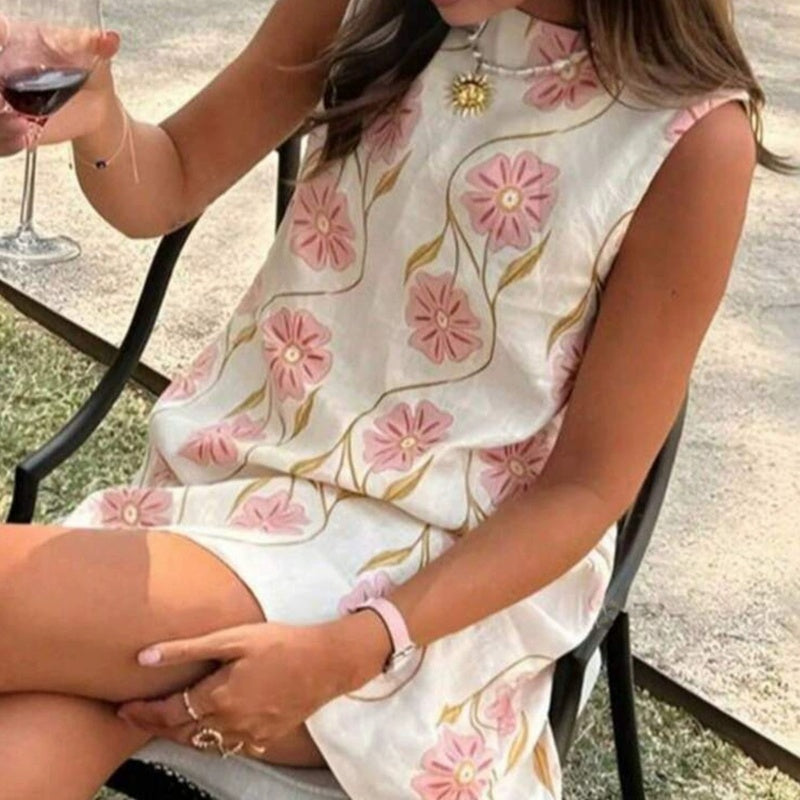 💜 LAST DAY PROMOTION - 50%OFF 💜Women's Casual Sleeveless Floral Print Dress