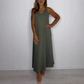 Women's Soft Casual V-Neck Flowy Maxi Dress