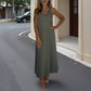 Women's Soft Casual V-Neck Flowy Maxi Dress