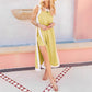 Fashion High-Split Dress Shorts 2-Piece Set