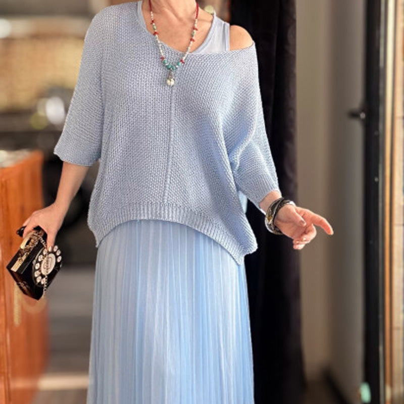 Chic Vest Dress & Cover-Up Top Set
