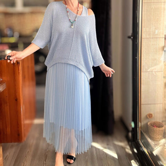 Chic Vest Dress & Cover-Up Top Set
