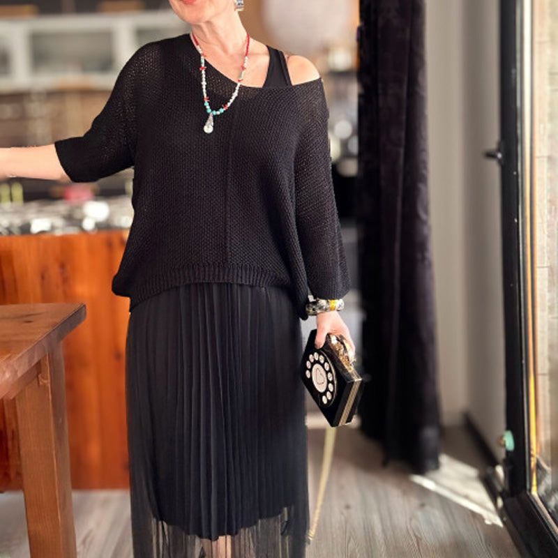 Chic Vest Dress & Cover-Up Top Set