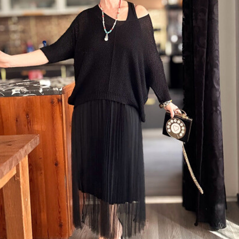 Chic Vest Dress & Cover-Up Top Set