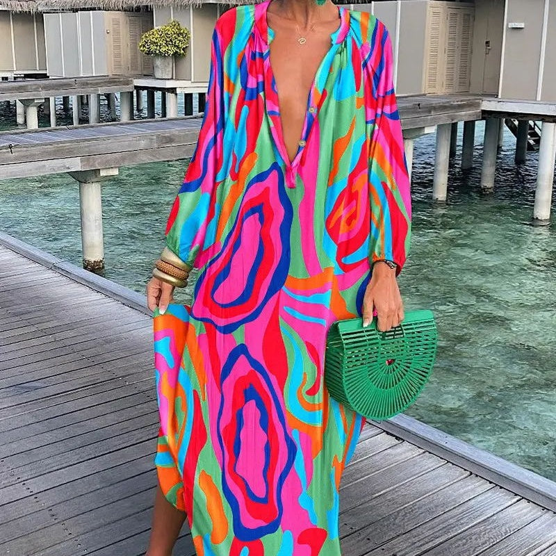 Women’s Sexy Deep V-Neck Dress