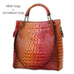 Large-Capacity Vintage Embossed Bucket Bag
