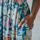 Women's Floral Print Strap Flowy Dress
