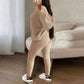Women’s Loose Fit Top & Solid Color Pants 2-Piece Set