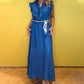 Women's Ruffled V-Neck Sleeveless Dress