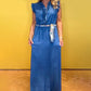 Women's Ruffled V-Neck Sleeveless Dress