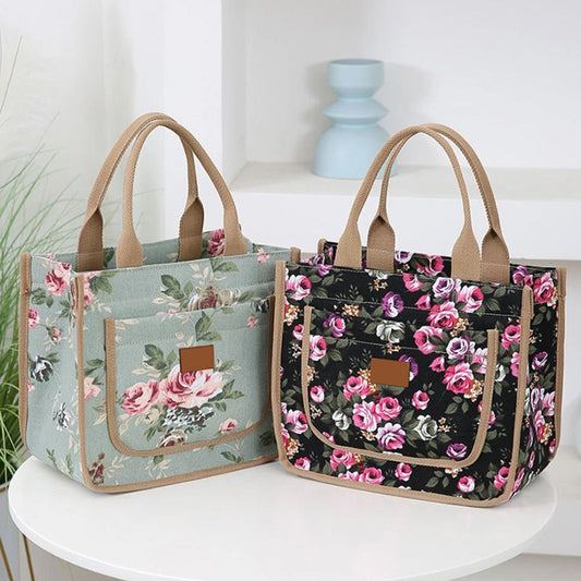 🍃Floral Print Lunch Bag for Women
