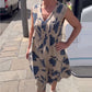 Women's Sleeveless Printed Maxi Dress