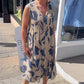 Women's Sleeveless Printed Maxi Dress