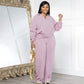 Long Sleeve Top & Elastic Drawstring Pants Set