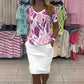 💜 LAST DAY PROMOTION - 50%OFF 💜 Women’s Print Top & Stylish Skirt 2-Piece Set