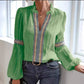 Women's Ethnic Style V-Neck Long Sleeve Shirt