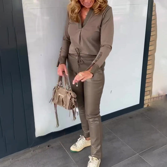 Women's Timeless Casual Top and Pants Set