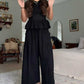 💜 LAST DAY PROMOTION - 50%OFF 💜 Women’s Pleated Top & Wide-Leg Pants Set