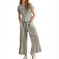 💜 LAST DAY PROMOTION - 50%OFF 💜 Women’s Pleated Top & Wide-Leg Pants Set
